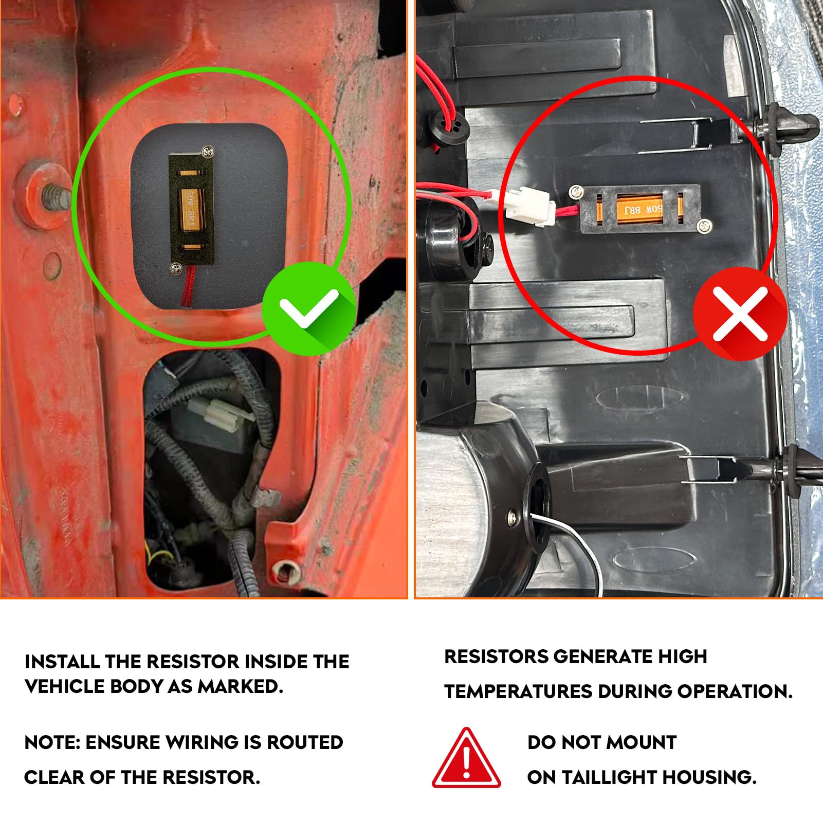 Tresound tail lights illuminated at night showing brighter brake visibility