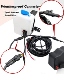 TREXFLOW TF washer bottle and spray nozzles delivering clear windshield cleaning