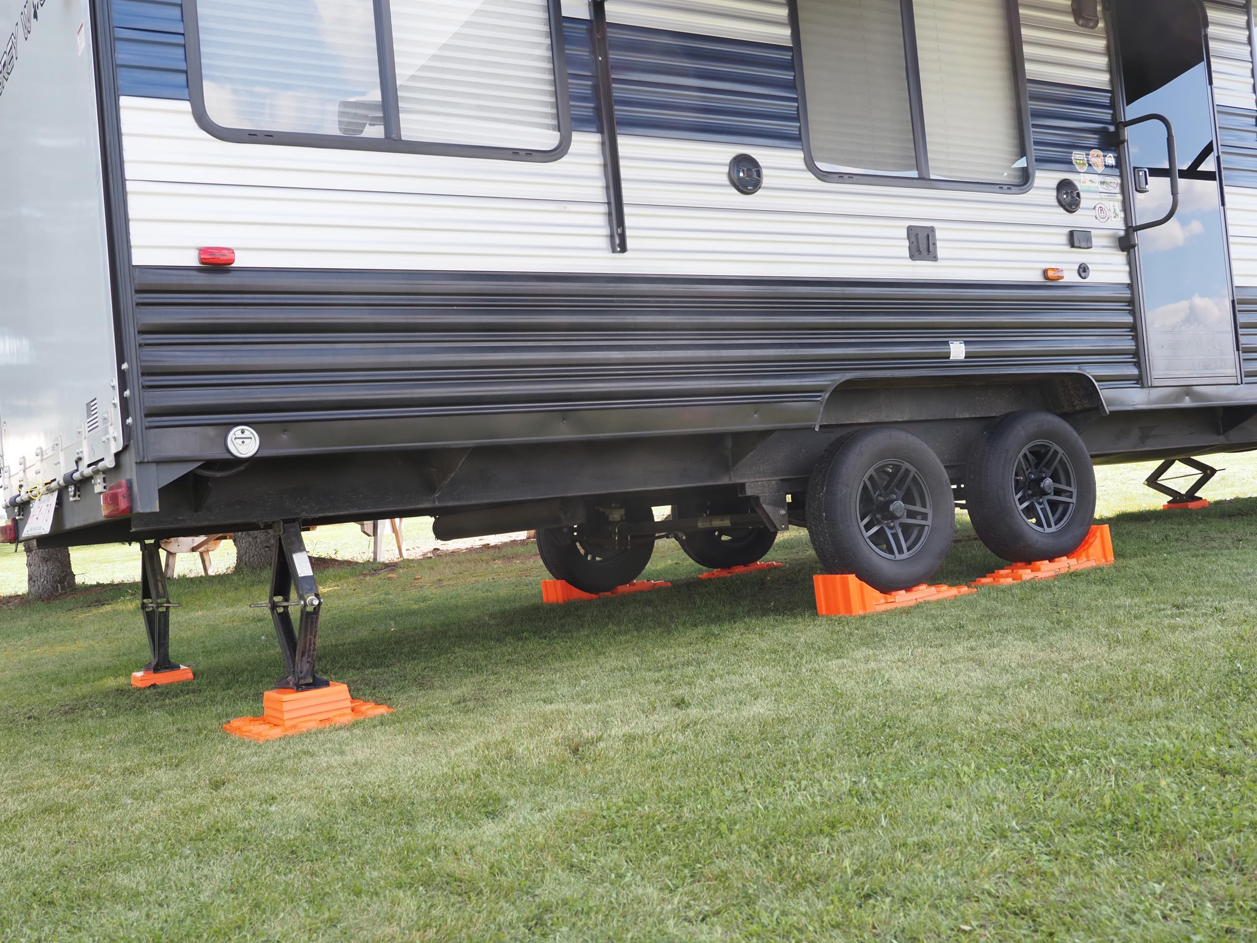 Tri-Lynx blocks in a campsite scene demonstrating practical use while camping