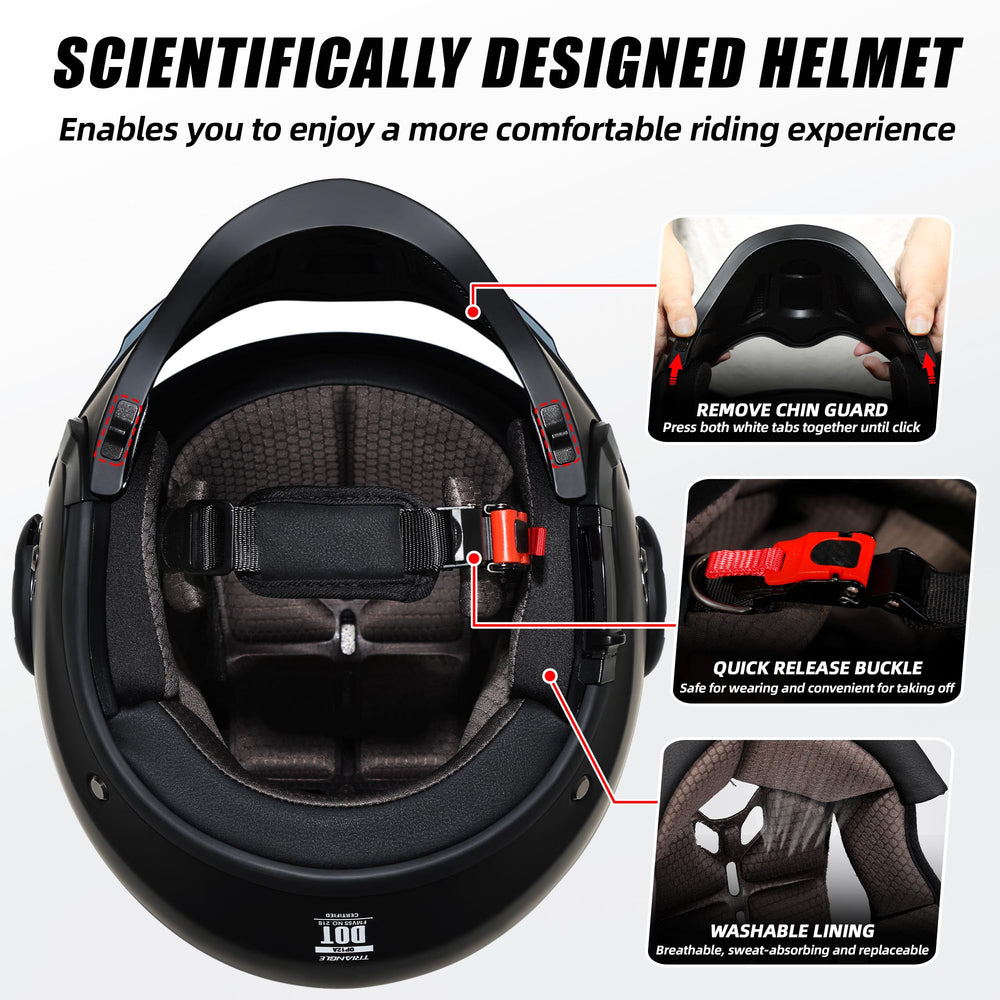 TRIANGLE helmet interior liner detail showing washable comfort padding