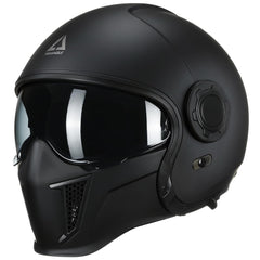 TRIANGLE helmet front view showing DOT-certified protection and sleek styling benefits visibility
