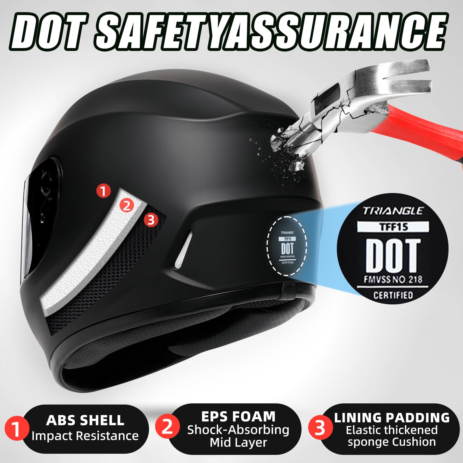 TRIANGLE side profile highlighting aerodynamic shape and stability benefit