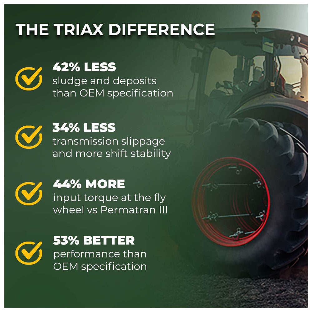 Tractor engine bay with TRIAX in service illustrating system compatibility benefit