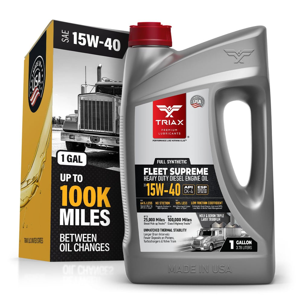 Triax front view of one-gallon jug showing label and benefits