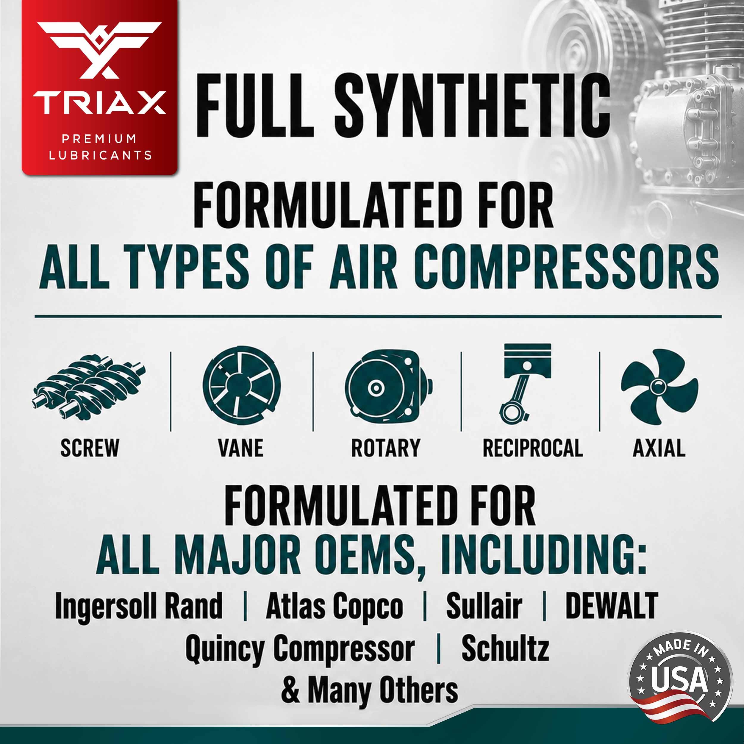Triax in-use on rotary screw compressor illustrating component protection