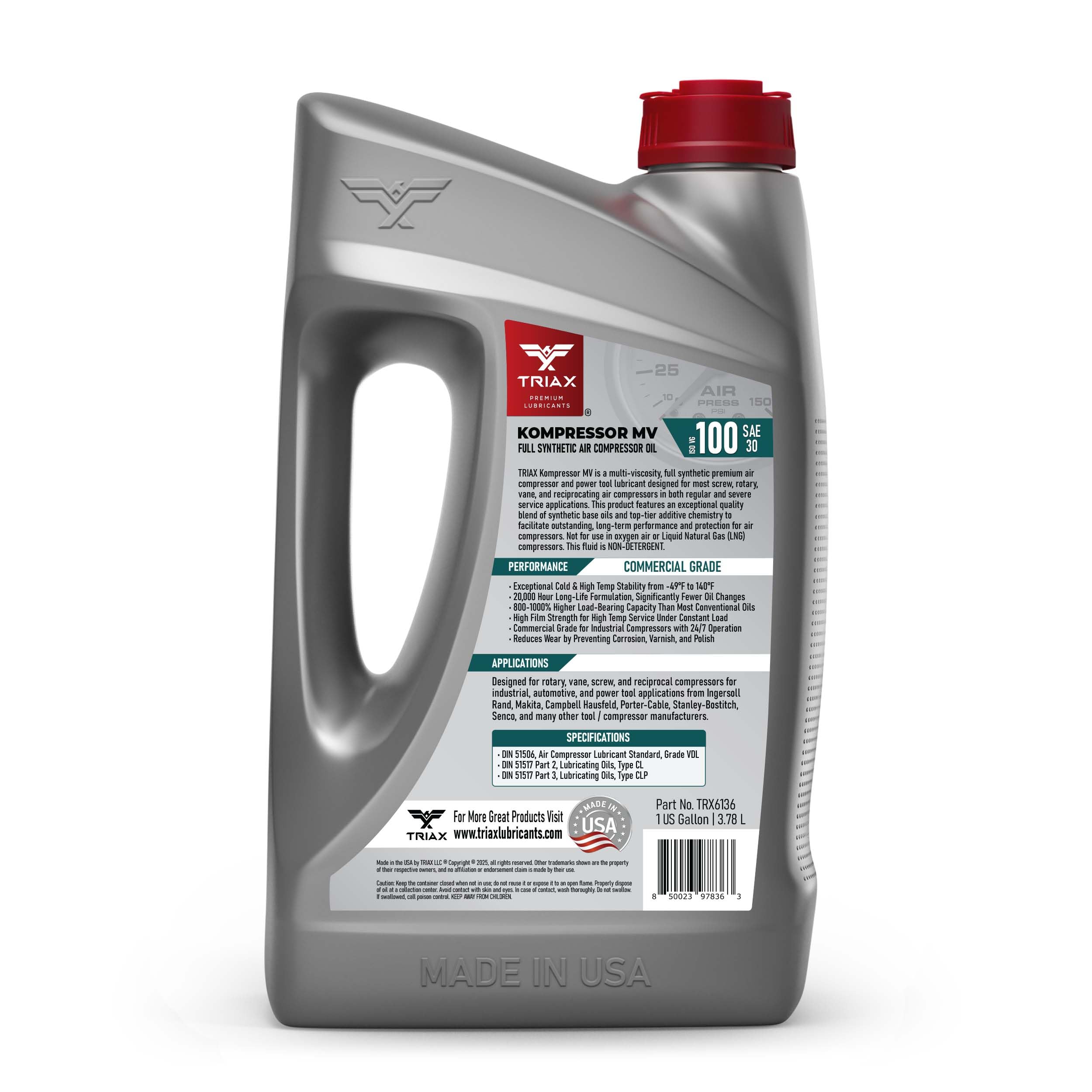 Triax pour spout close-up demonstrating controlled dispensing and reduced waste