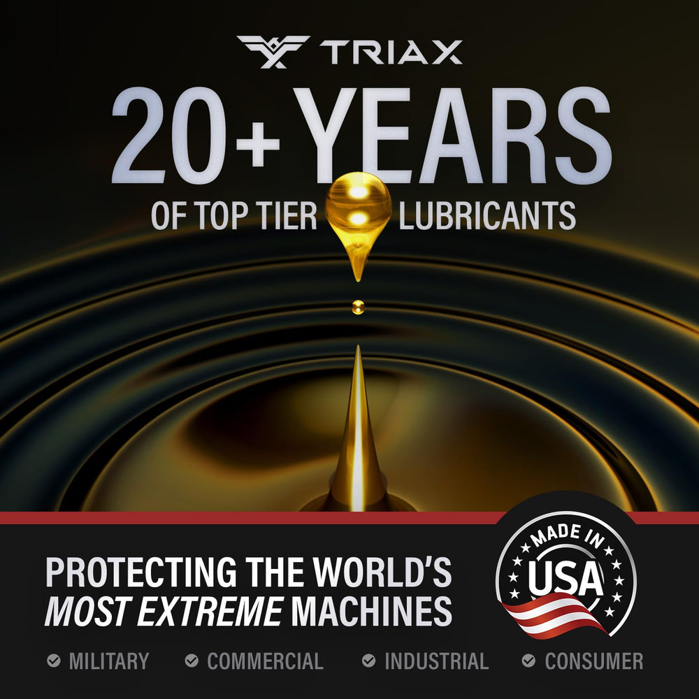 Clean oil drain pan after flush with Triax showing suspended debris removal