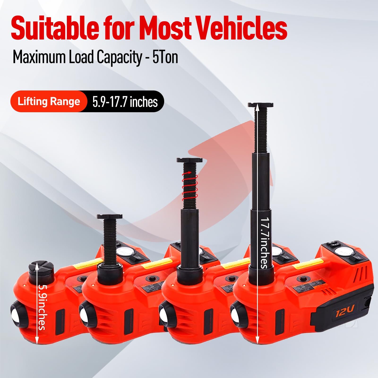 Trihelper integrated air pump and pressure gauge inflating tire fast and reducing downtime