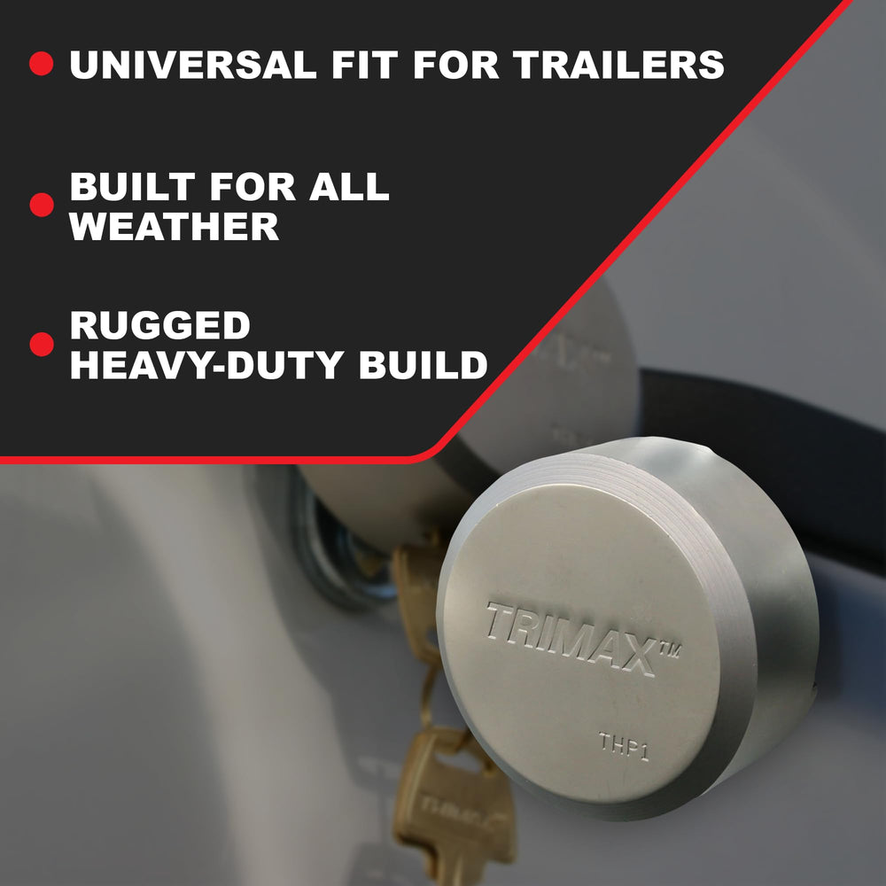 Trimax close-up of lock side highlighting concealed shackle and rugged build