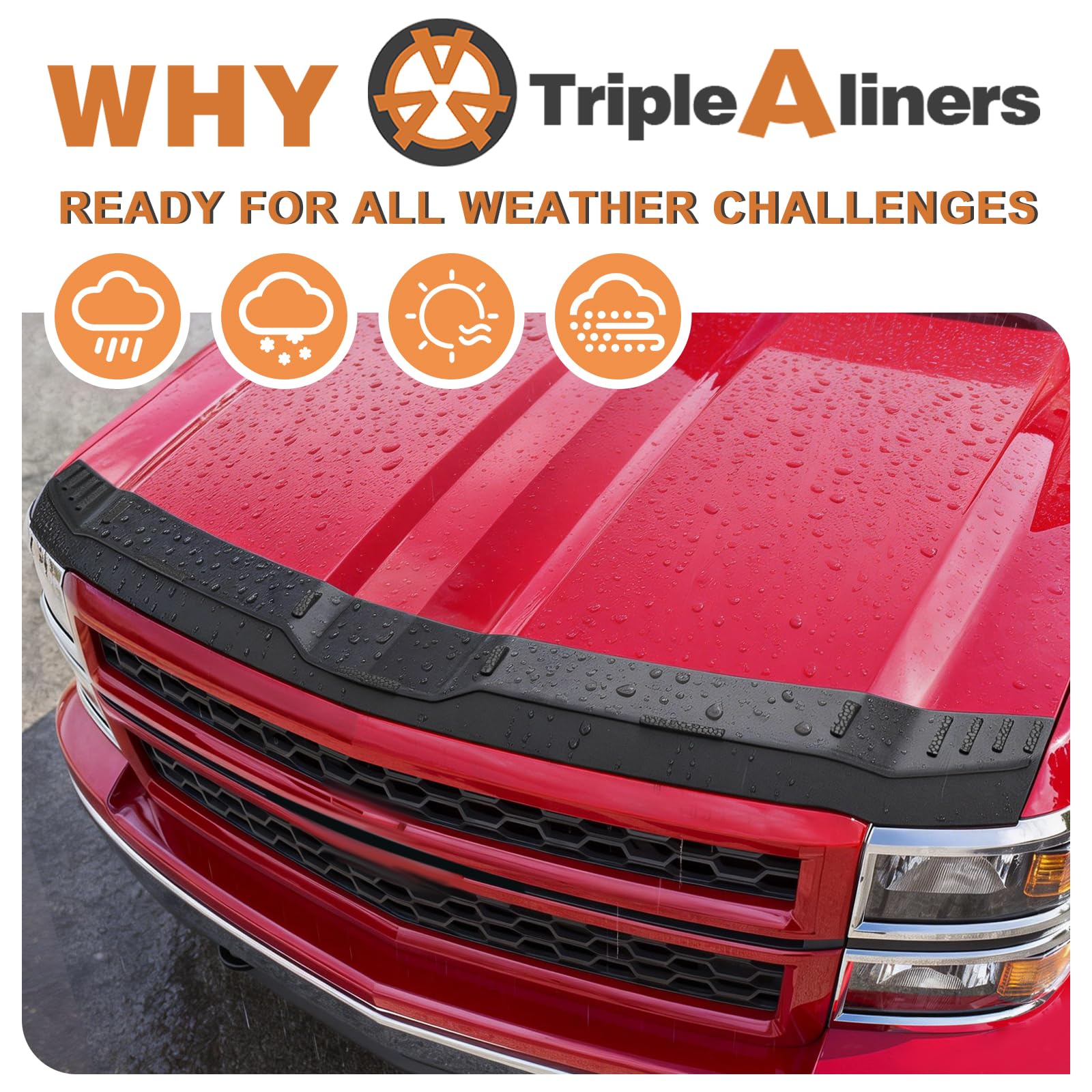 TripleAliners installation image with adhesive tape showing easy no-drill mount