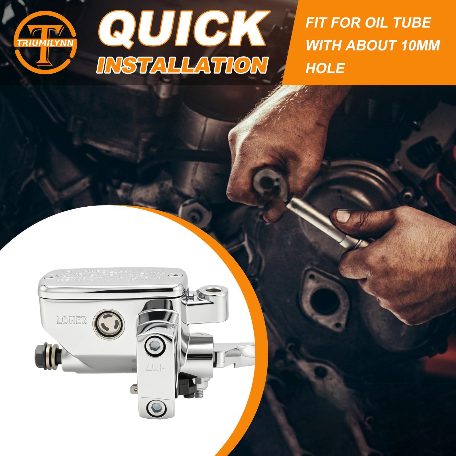 Triumilynn threaded stem and lever mounting point demonstrating secure attachment