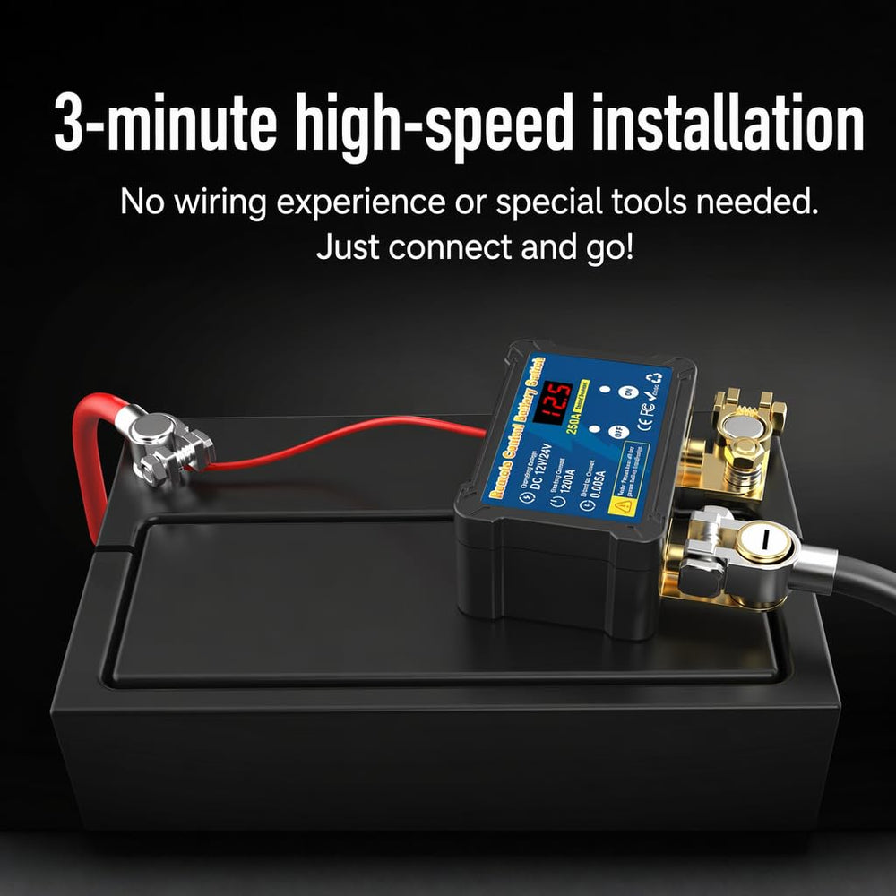 Trosfina installed in an RV electrical bay showing battery preservation on long trips
