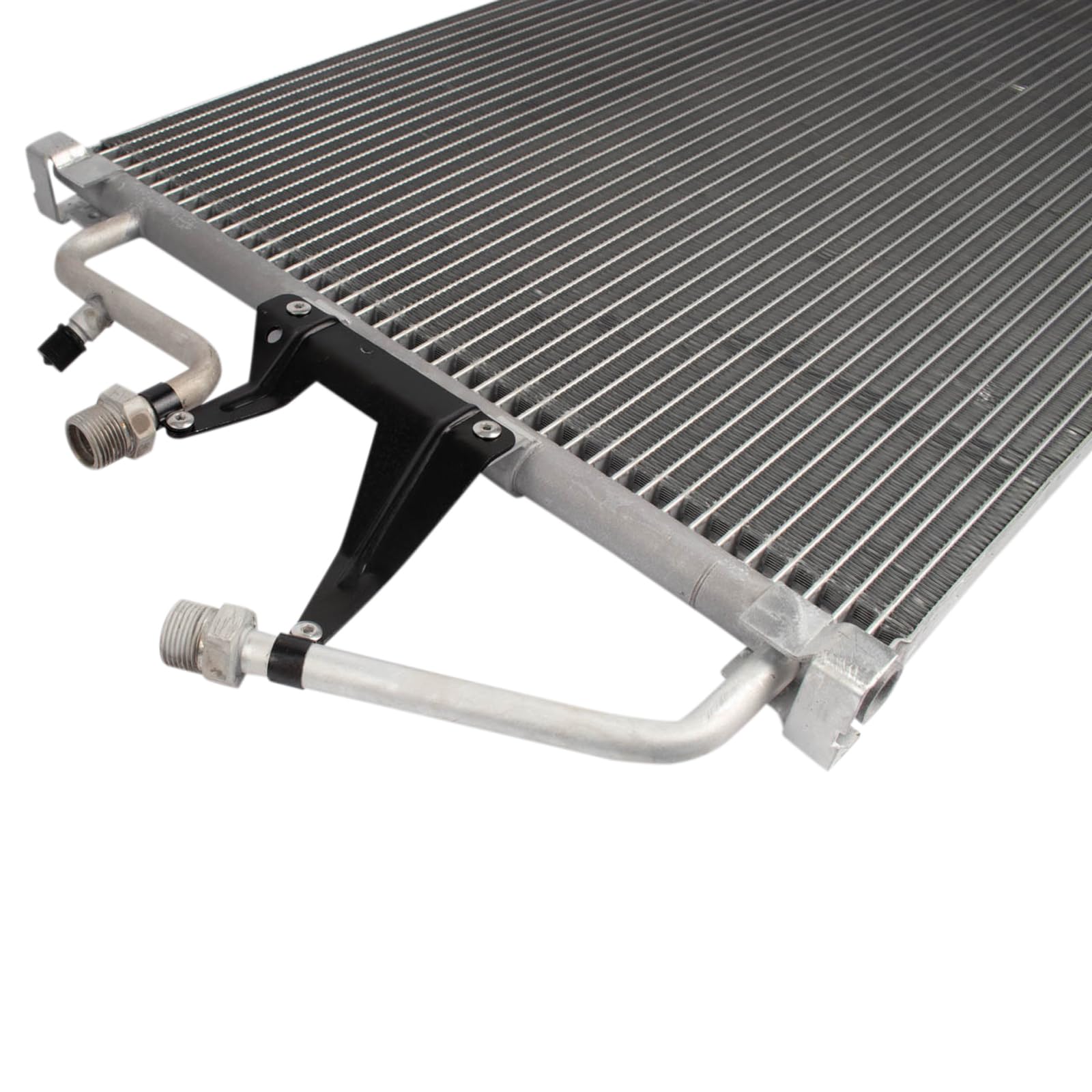 TRQ condenser installed in SUV engine bay demonstrating direct-fit ease