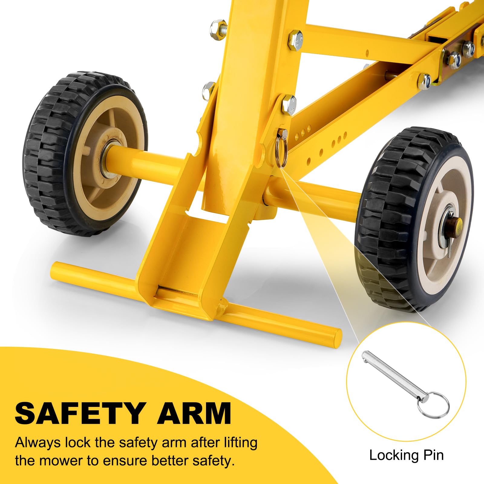 TRUCFUSION foot assist lever demonstrating easier lifting benefit