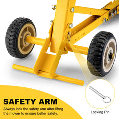 TRUCFUSION foot assist lever demonstrating easier lifting benefit