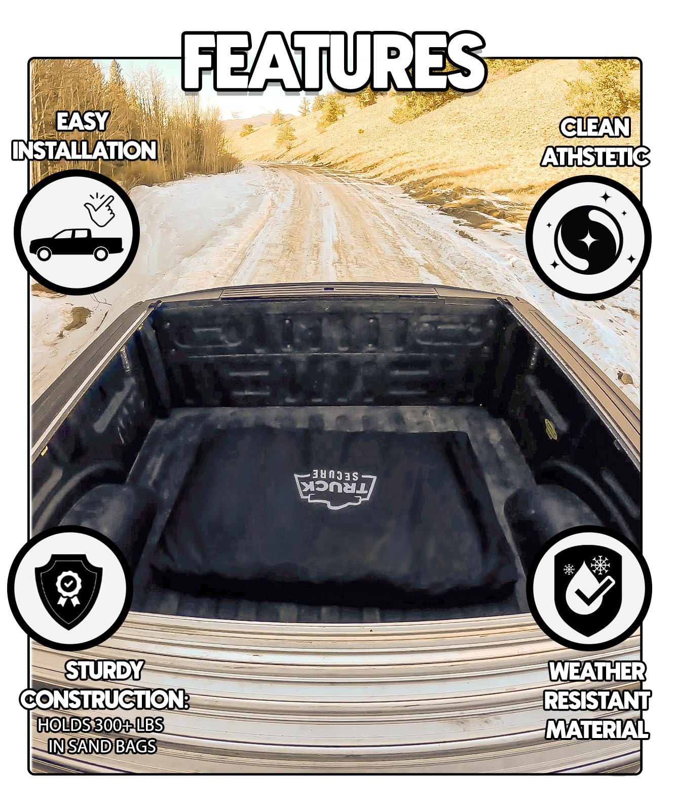 Truck Secure loaded with sandbags demonstrating stable load for better handling