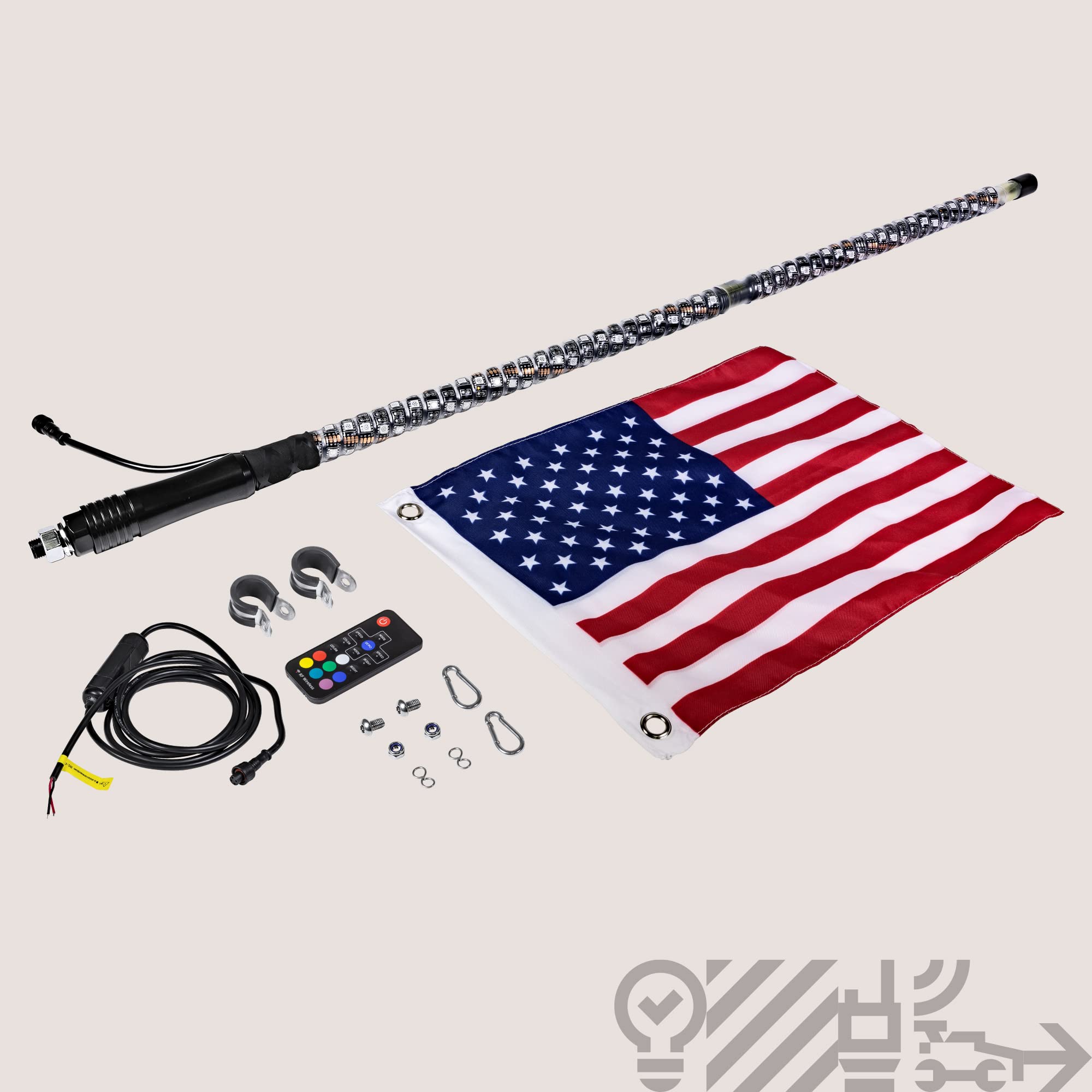 ONLINE LED STORE whip during dune ride illustrating durability and style