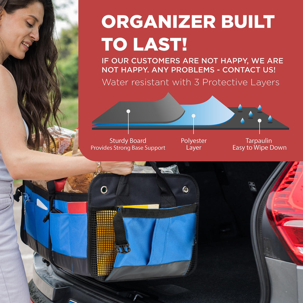 TRUNKCRATEPRO folded half as seat organizer for convenient backseat storage