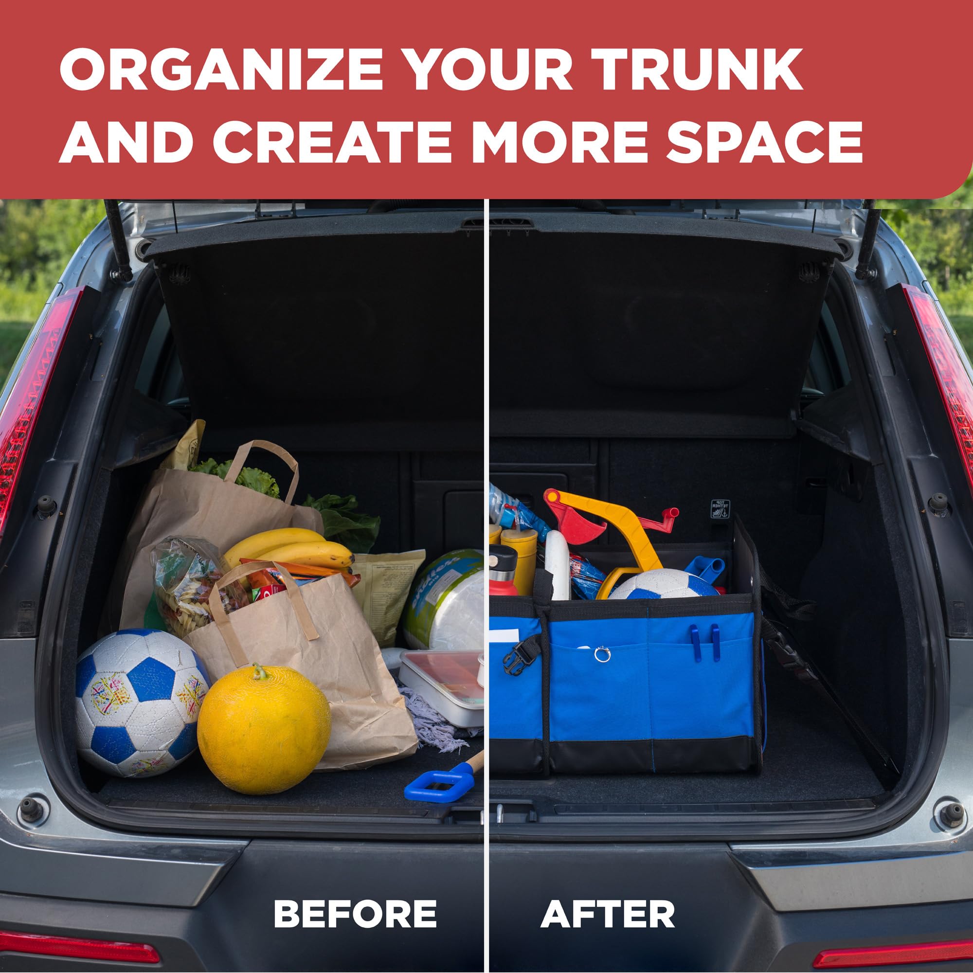 TRUNKCRATEPRO folded flat to show compact, space-saving storage