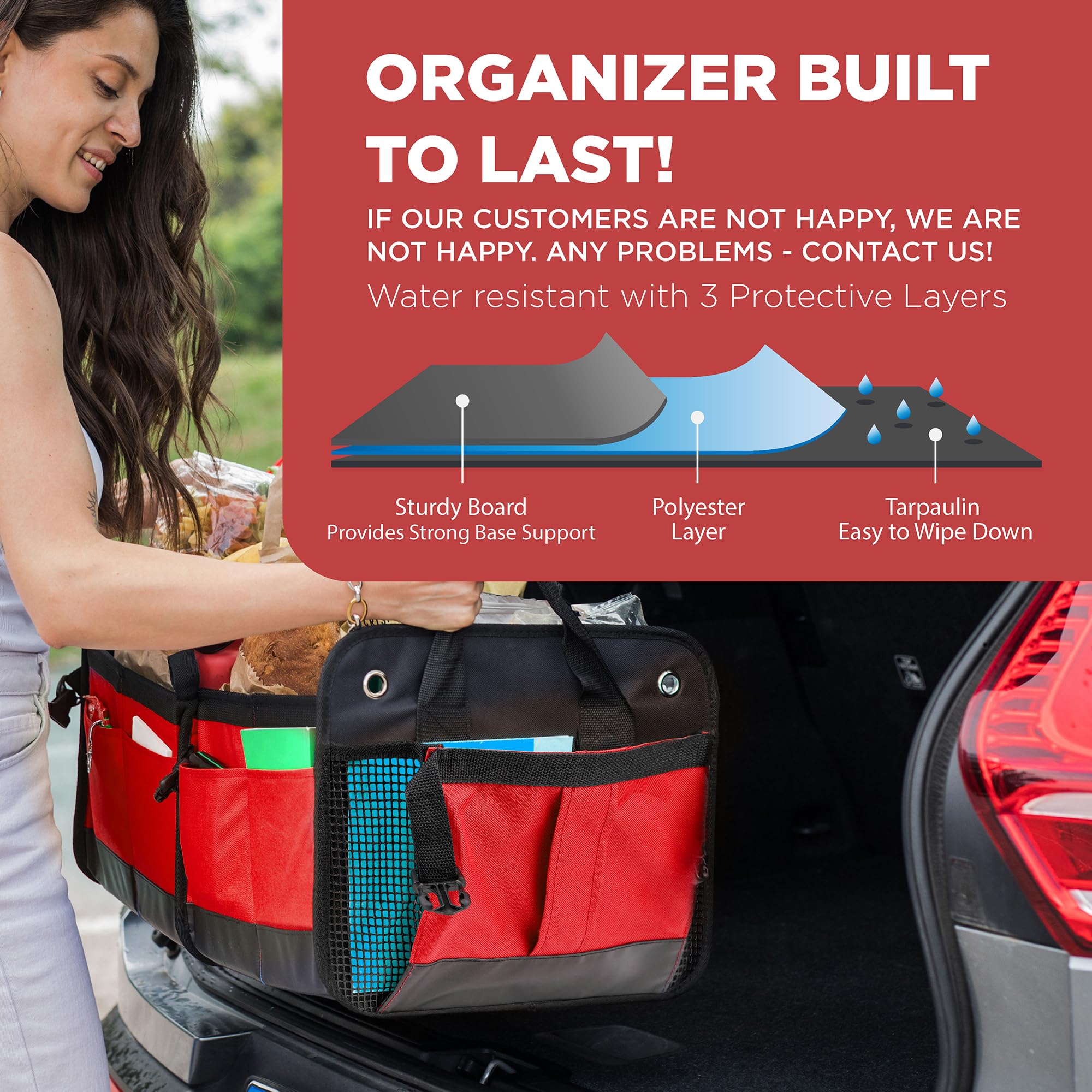 TRUNKCRATEPRO collapsed flat organizer ready for compact storage and convenience
