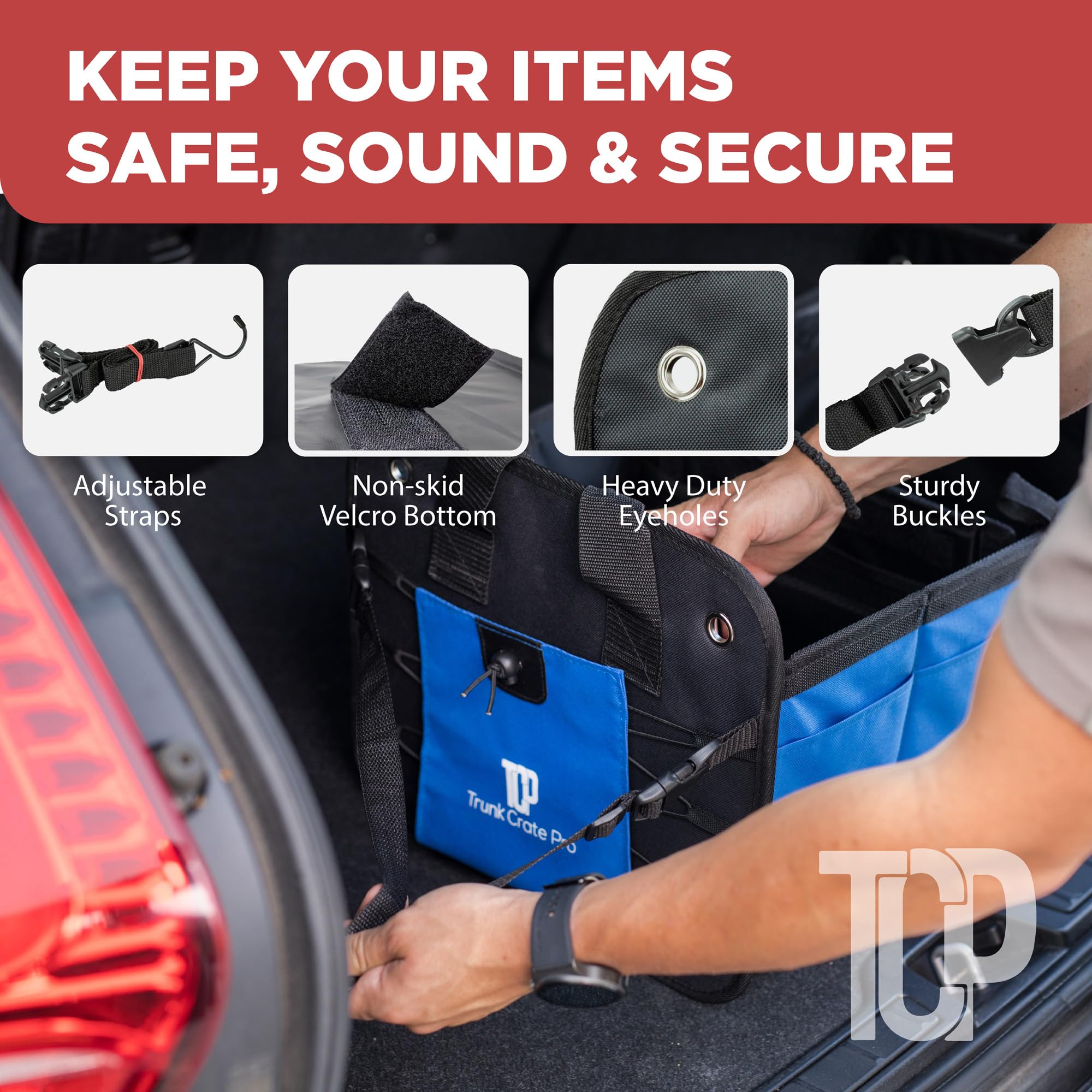 TRUNKCRATEPRO lifestyle shot with sports gear showing versatile everyday use