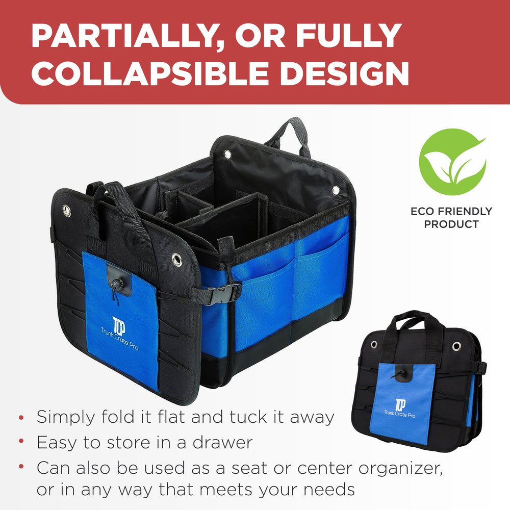 TRUNKCRATEPRO side pocket holding bottle for quick-access convenience