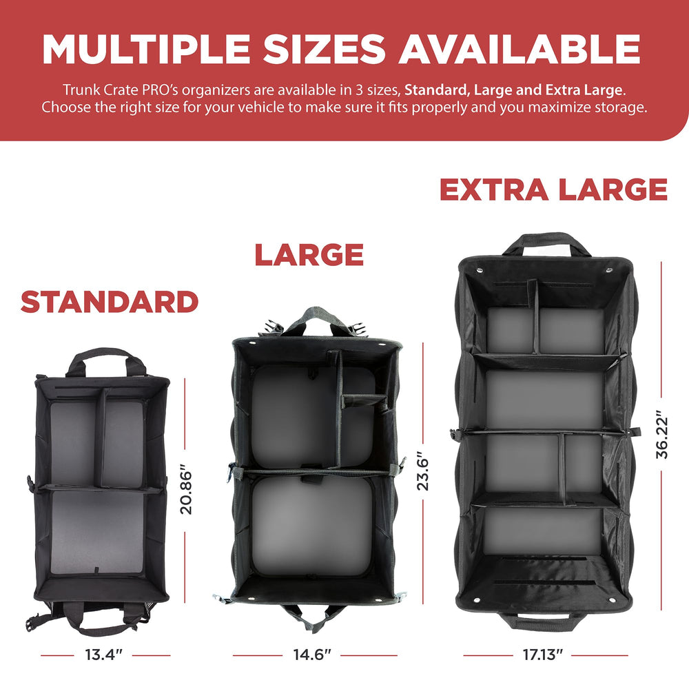 TRUNKCRATEPRO XL side profile folded flat for compact storage and portability