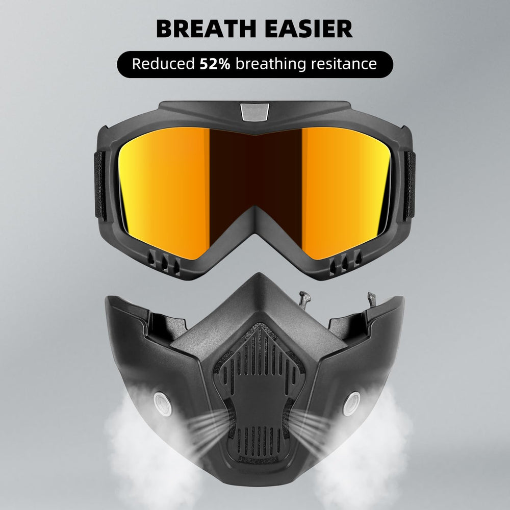 TRUSTERTHEE clear face shield detail protecting against wind and debris
