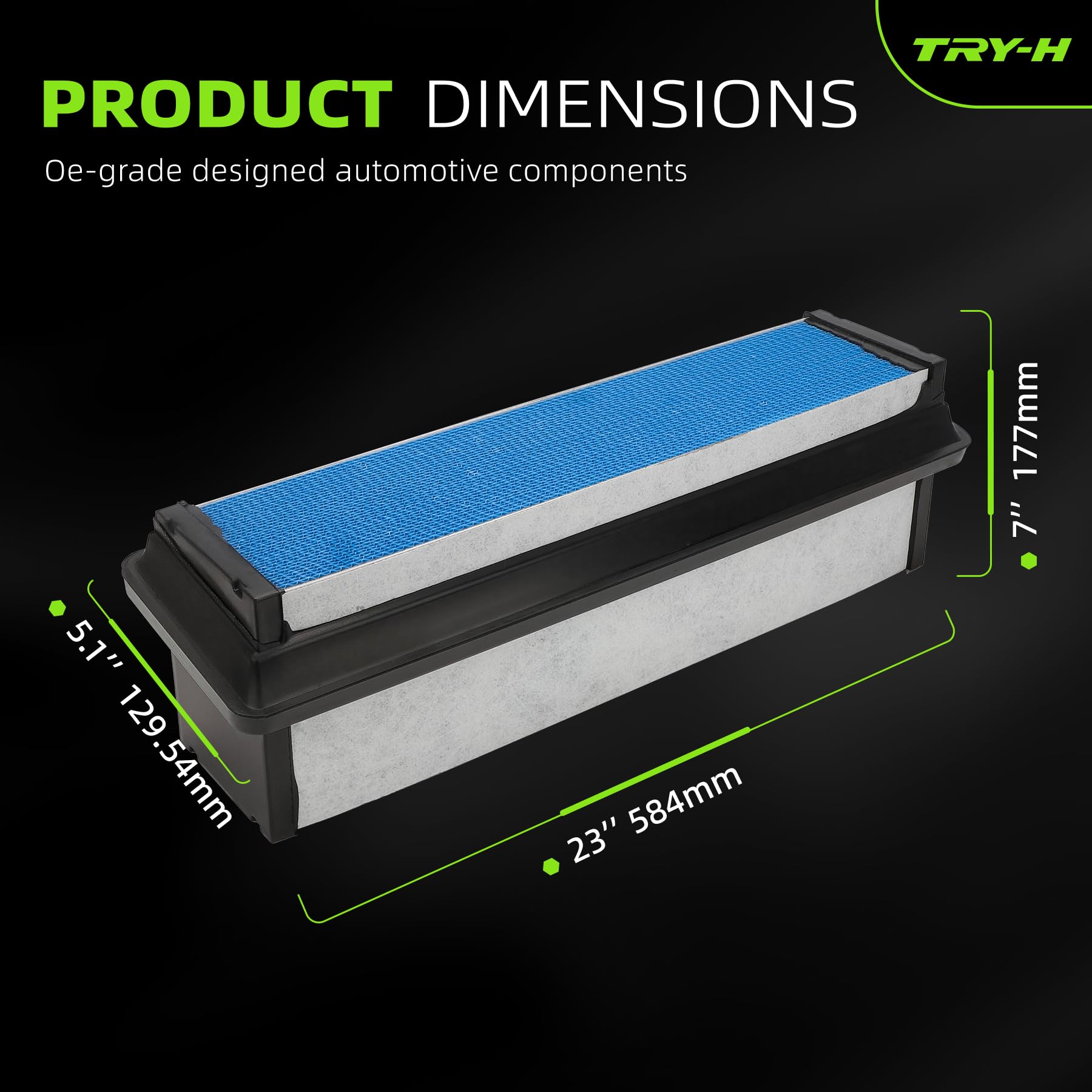 Try-H filter material cross-section showing multi-layer media for efficient filtration