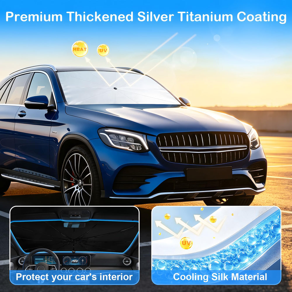 TryLook size comparison beside steering wheel indicating universal 56 by 31 inch fit