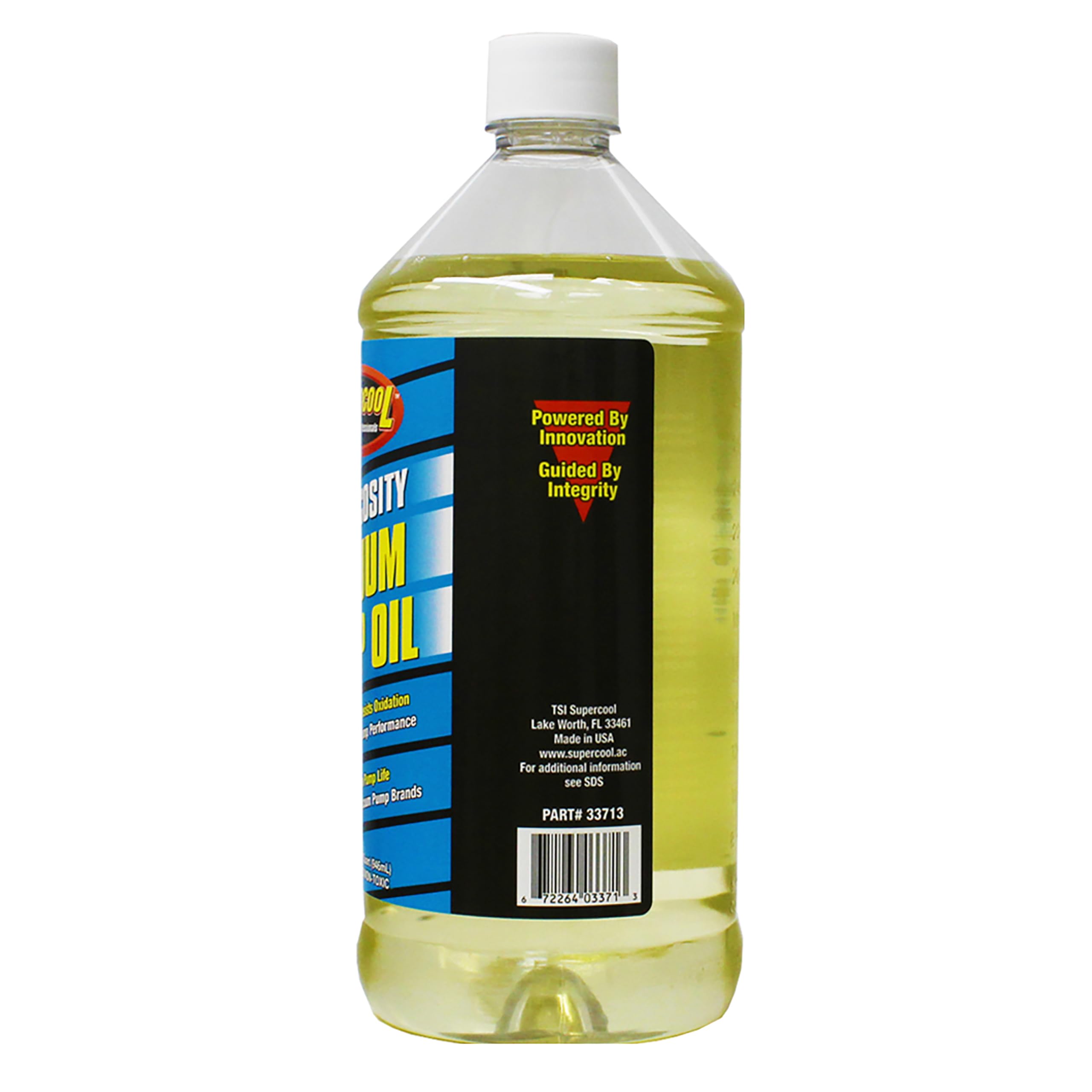 TSI Supercool oil texture close-up highlighting smooth non-misting formulation