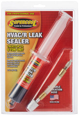 TSI Supercool front packaging showing product and benefits for HVAC leak repair