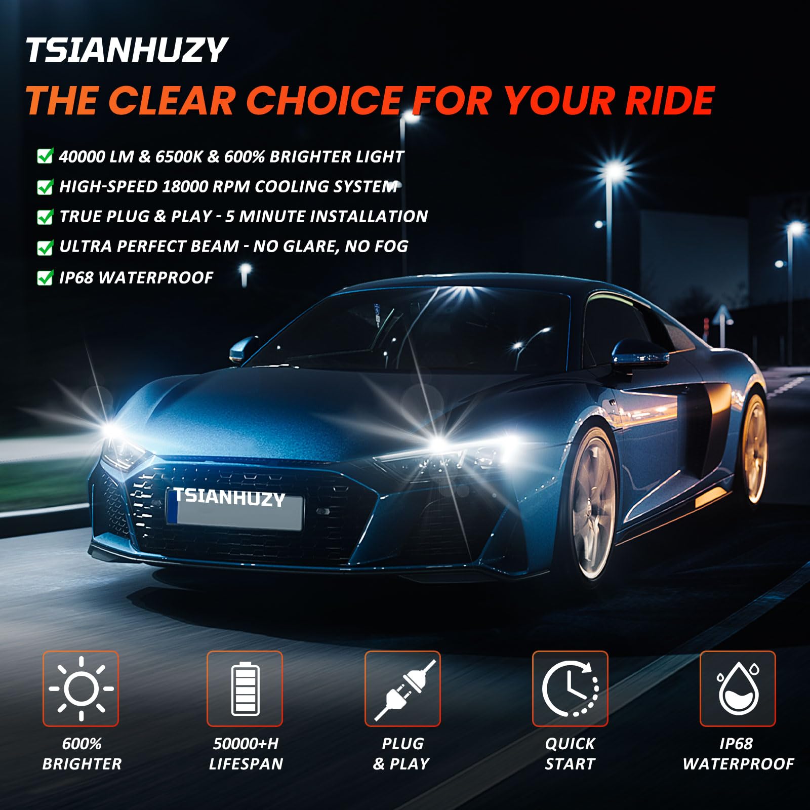 TSIANHUZY IP68 weatherproof label emphasizing durable all-weather performance