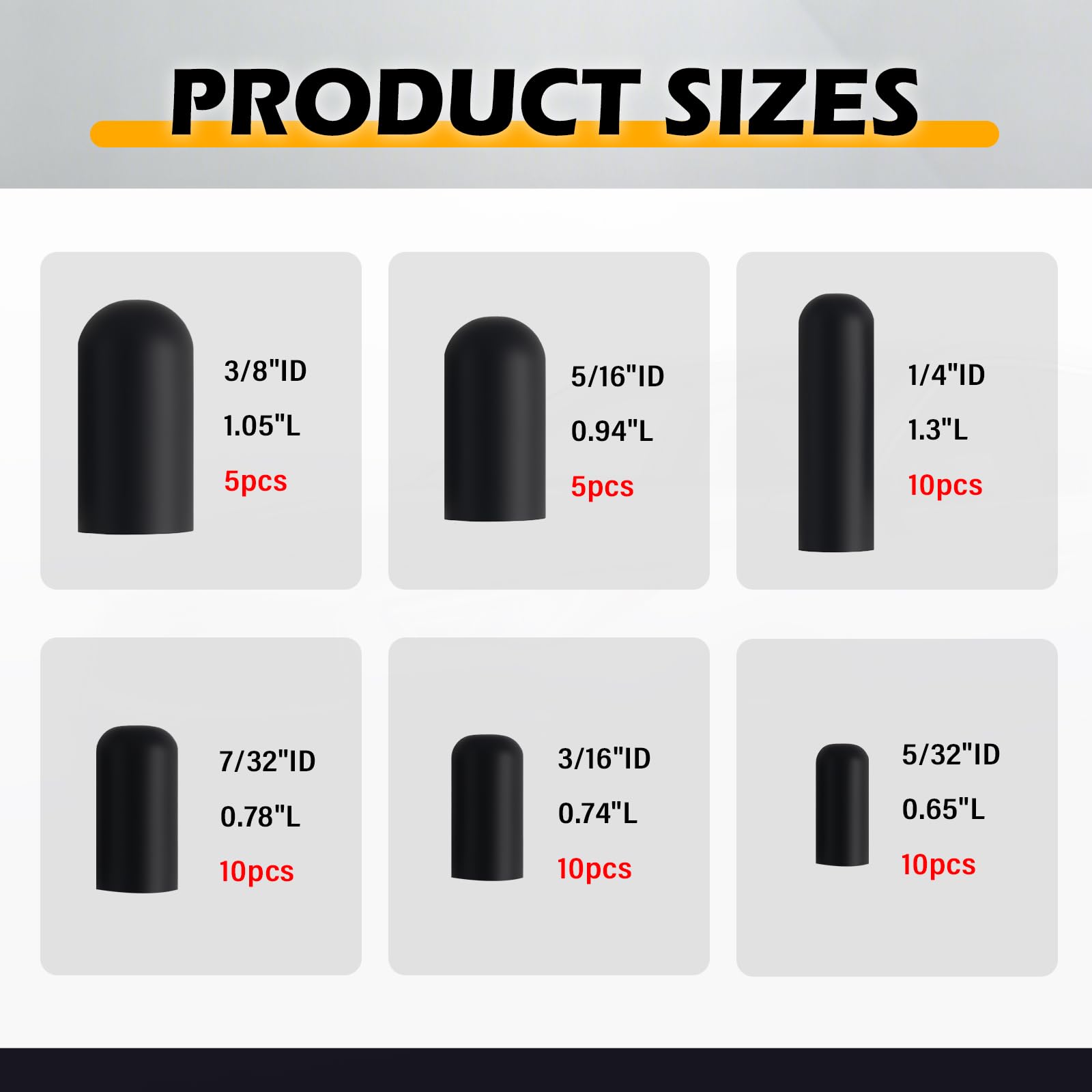 TSIEBRV assortment of 50 caps in multiple sizes to seal unused ports and prevent leaks