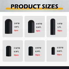 TSIEBRV assortment of 50 caps in multiple sizes to seal unused ports and prevent leaks