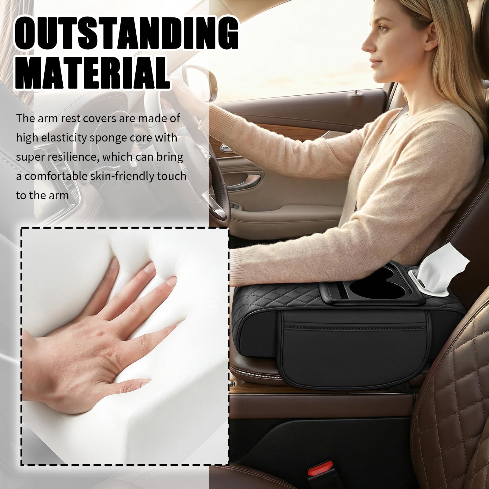 TSIEBRV foam interior cutaway displaying thickened cushioning for elbow comfort