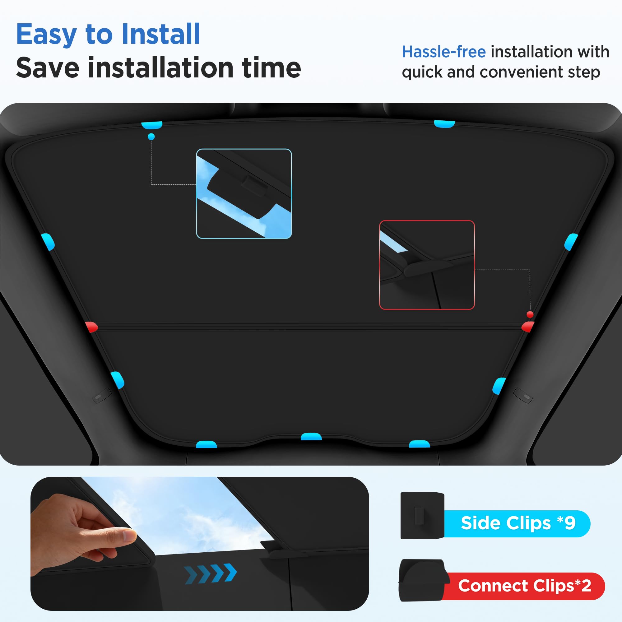TSLDRV scale view with hand next to shade showing slim packability and convenience