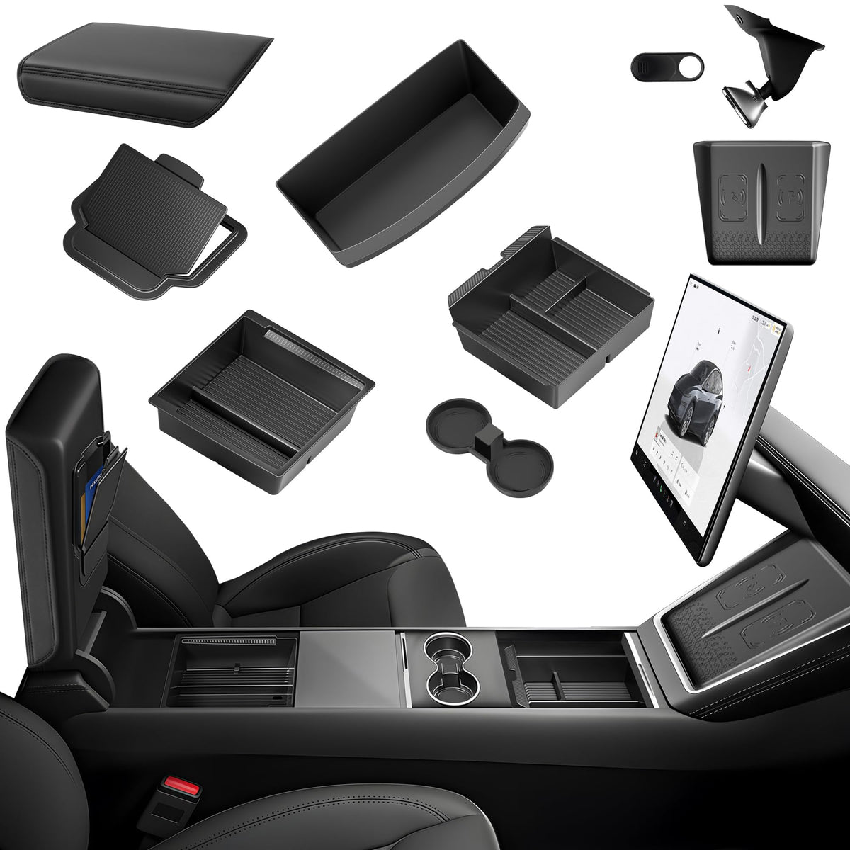 TSLDRV front view of full 10PCS kit showing neat console upgrade benefits
