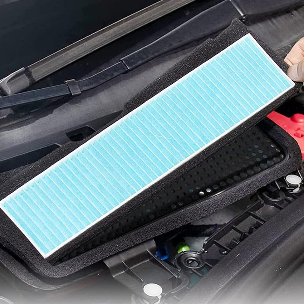 TSTESE kit on a parked Model 3 demonstrating cleaner cabin air on daily drives benefit