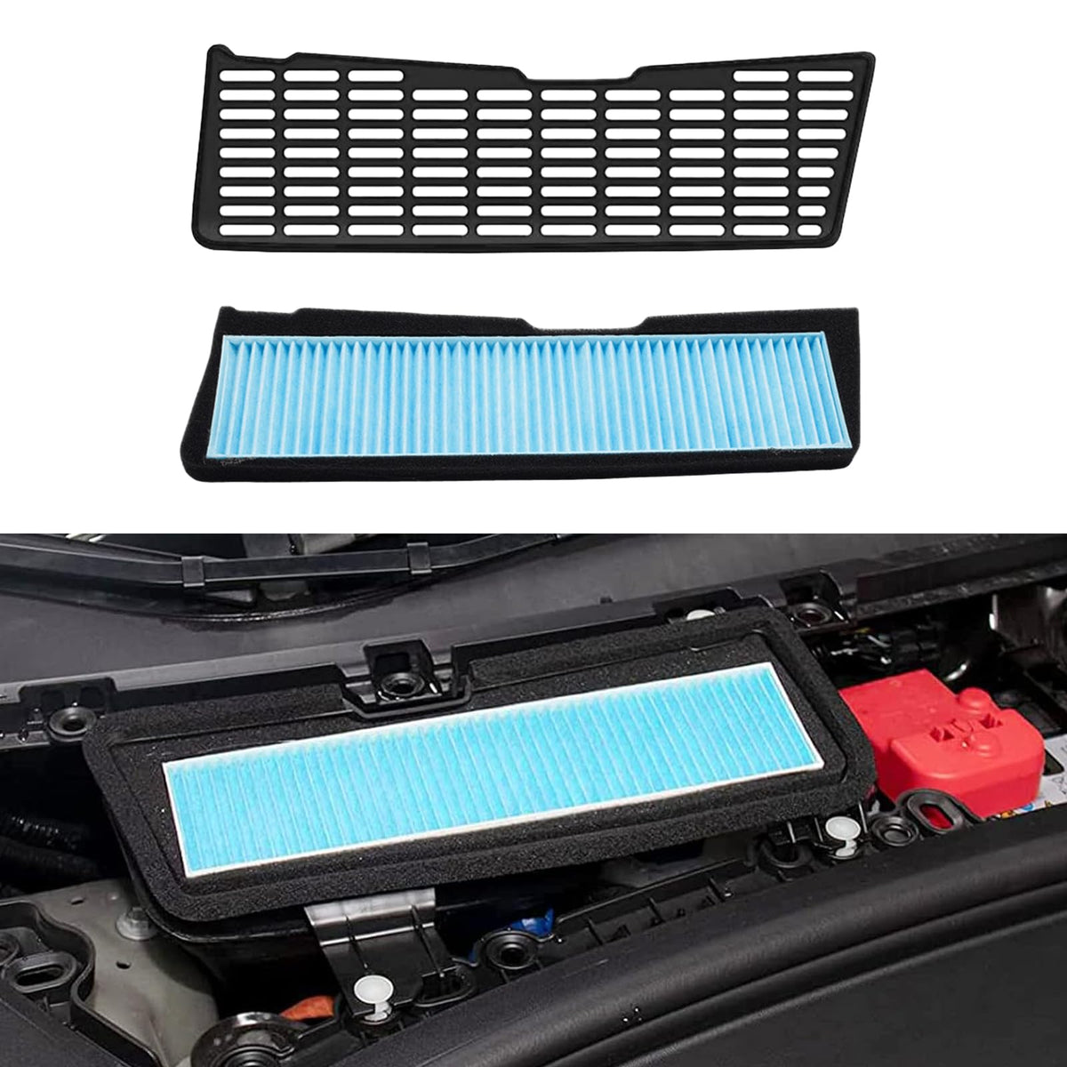 TSTESE intake cover front view showing protective grille and weather resistance benefit