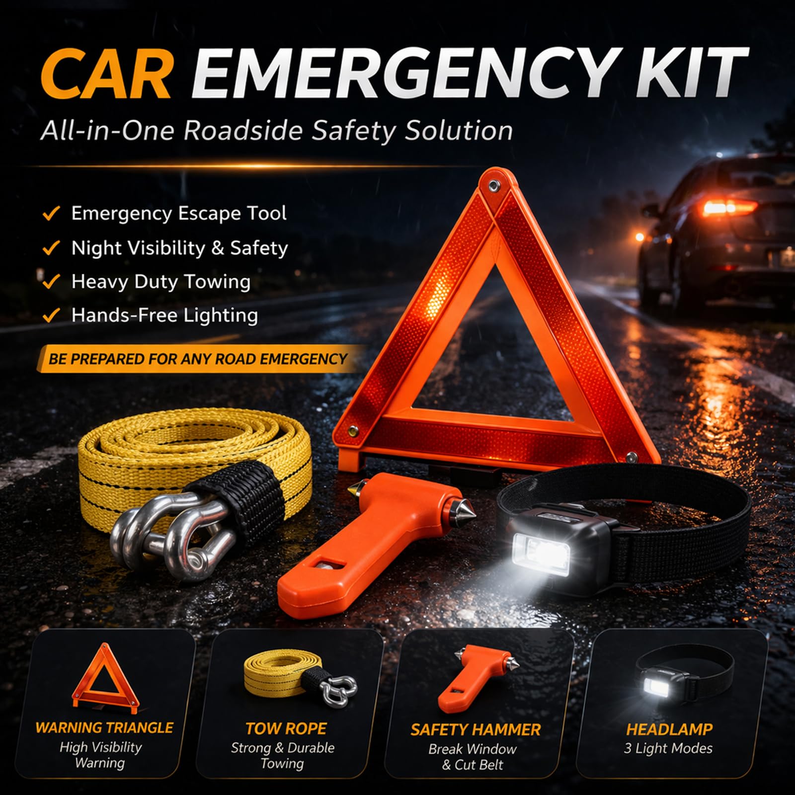 TSUNDERE L assorted tools and first aid laid out for quick access and readiness