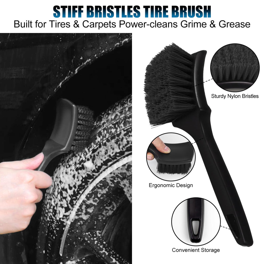 TTRCB small detail brush cleaning lug nut pocket, reaches tight crevices