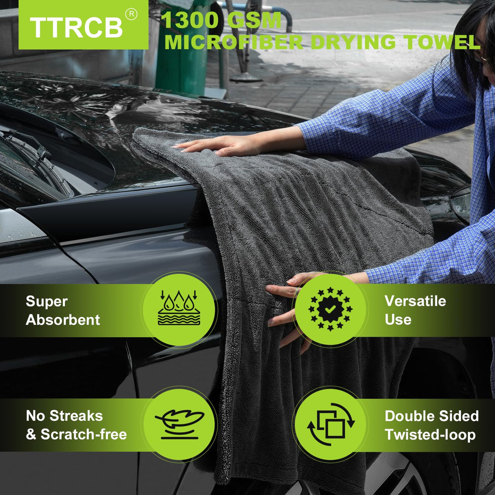 TTRCB 36x24 towel spread flat demonstrating fast, streak-free drying benefit