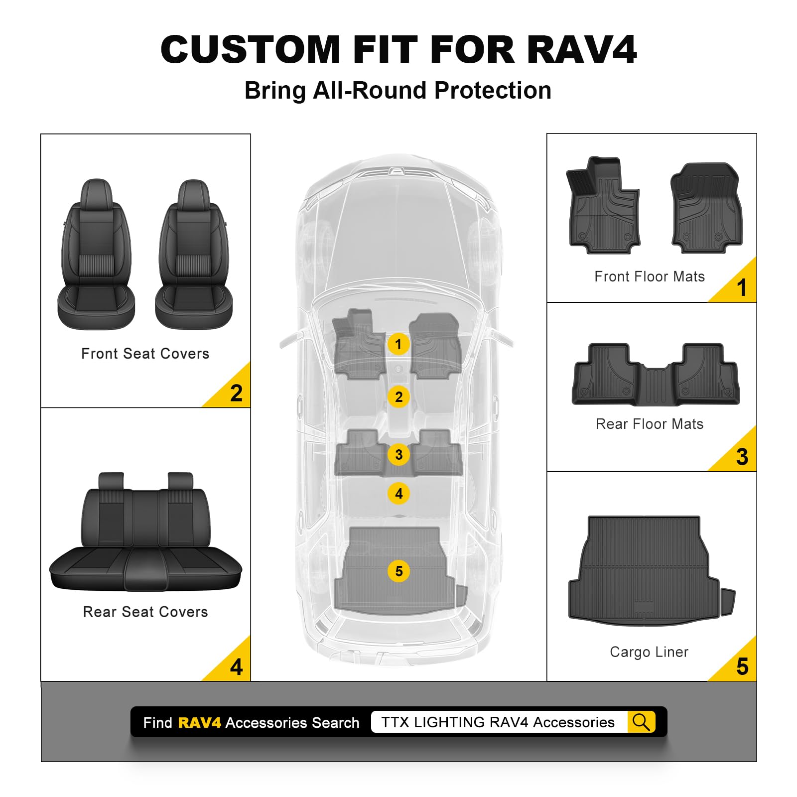 TTX LIGHTING product label showing material and fitment details