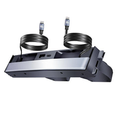 TUDEAO front view hub showing neat console integration and organized charging