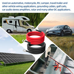 TUELETFU cable installed in car battery compartment offering secure connection