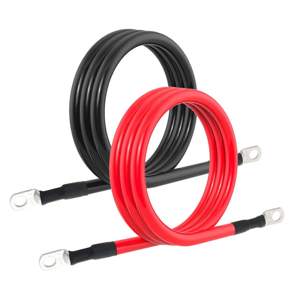 TUELETFU cable connected to an inverter showing reliable power transfer and neat routing