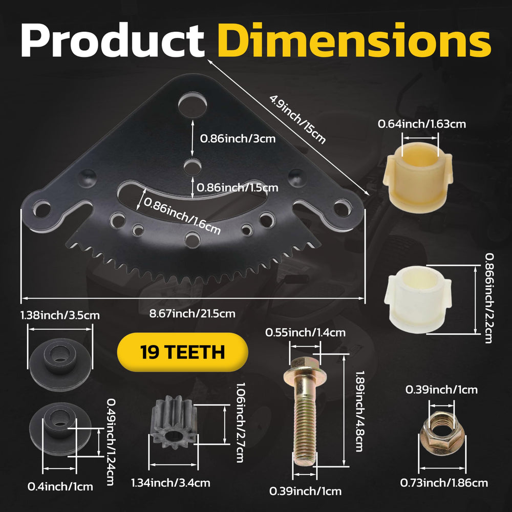 TUELETFU steering sector gear closeup highlighting durable construction benefit