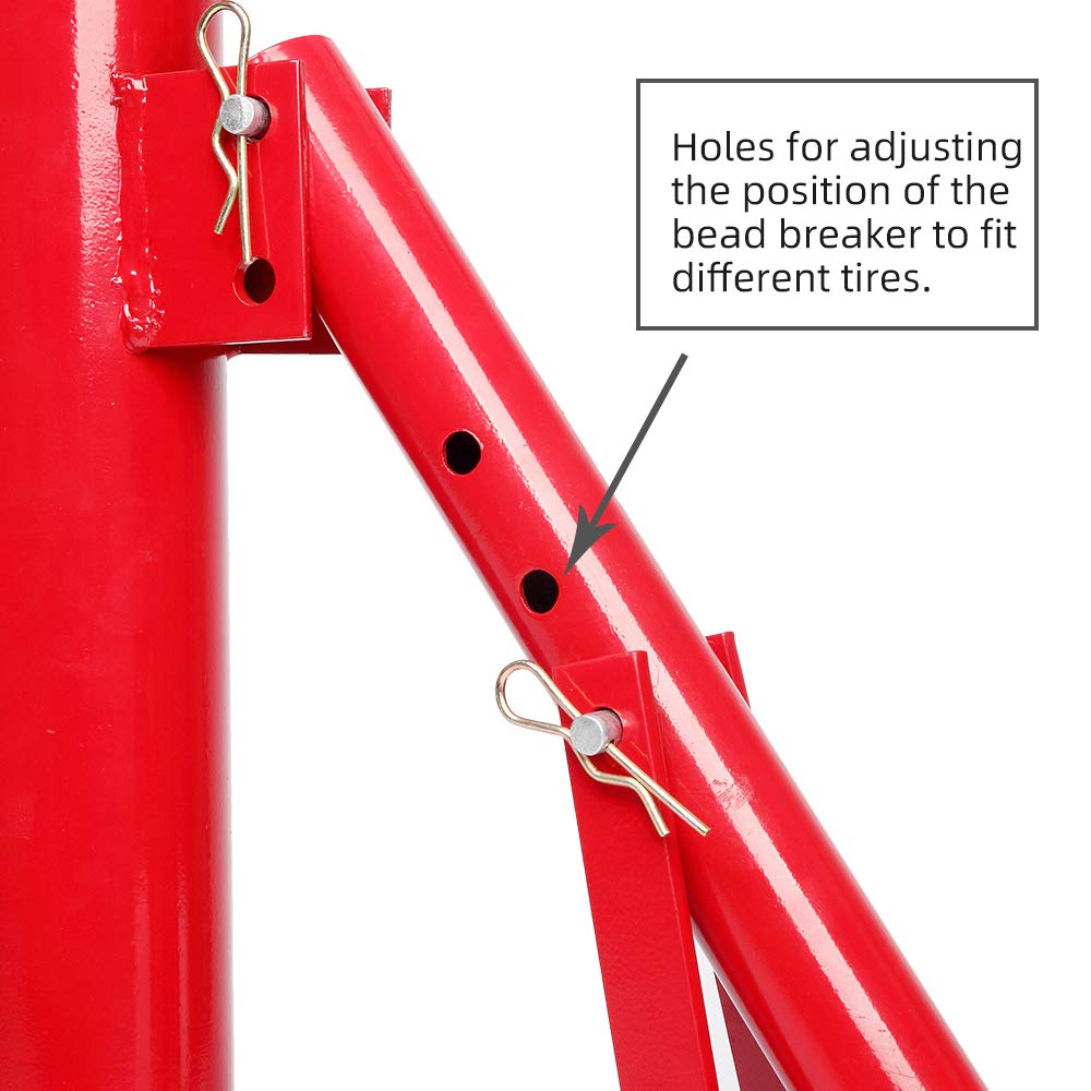 TUFFIOM close-up of bead breaker arm showing adjustable positions benefit