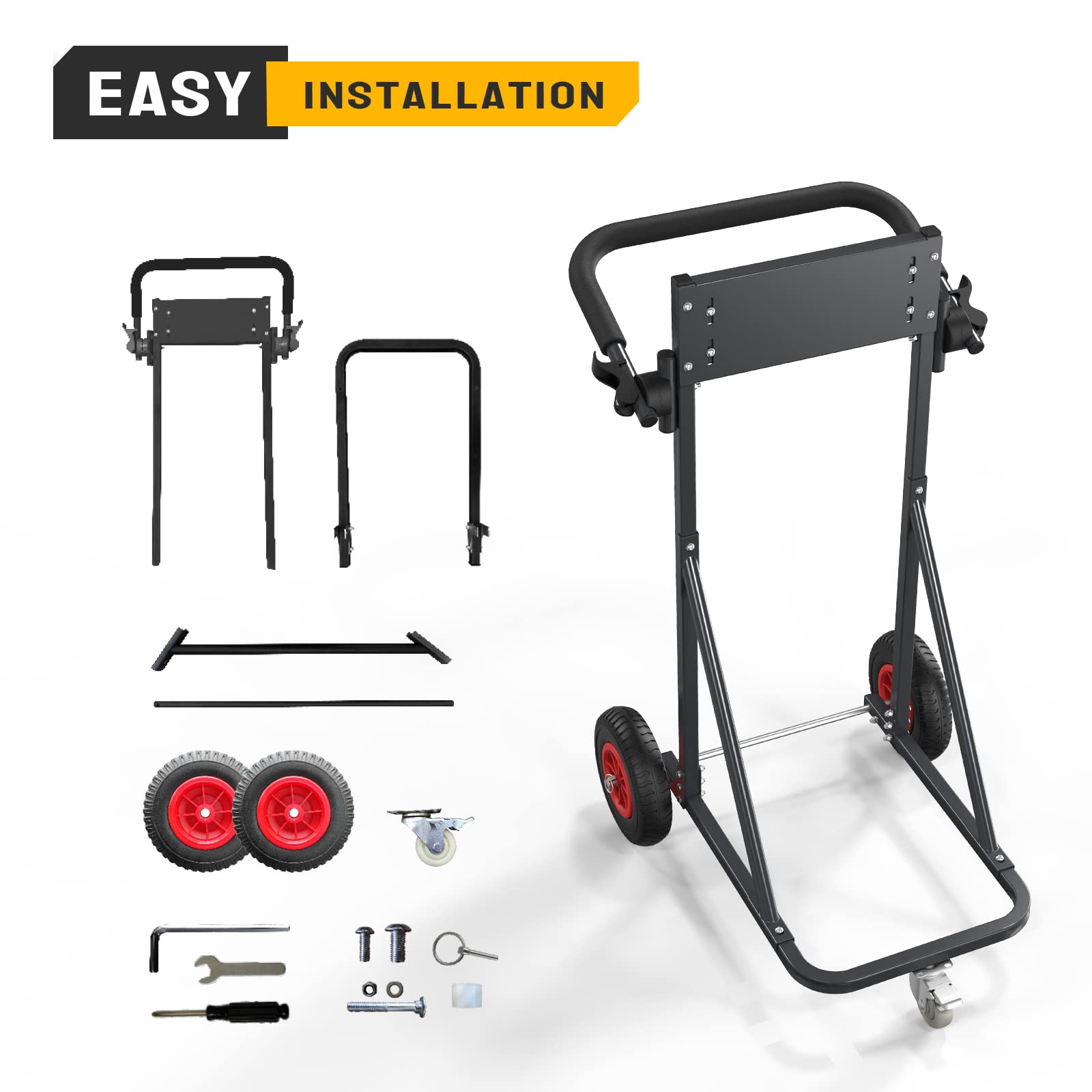 TUFFIOM large rear wheels underside enabling easy rolling on floors